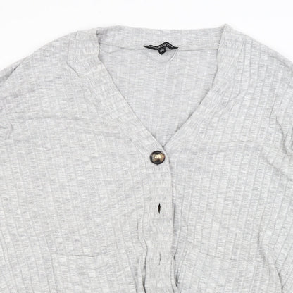 Womens UK Size L Dorothy Perkins Grey Cardigan Jumper