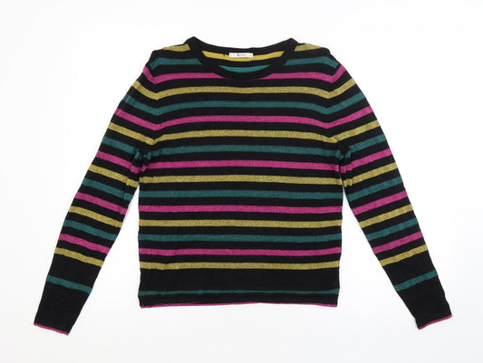 TU Womens Multicoloured Striped  Pullover Jumper Size 10