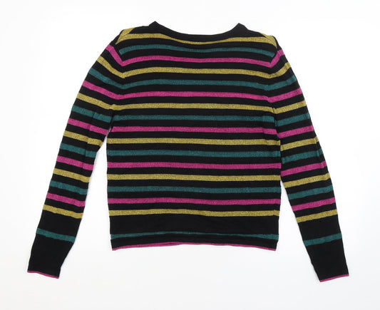 TU Womens Multicoloured Striped  Pullover Jumper Size 10