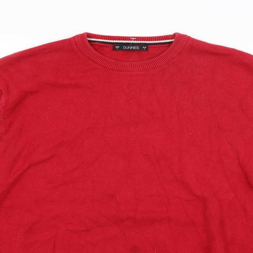 DUNNES Mens Red   Pullover Jumper Size L