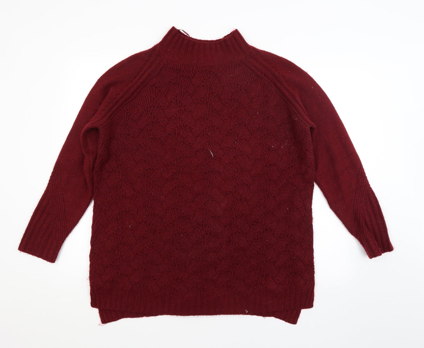 Womens UK Size L Papaya Red Pullover Jumper