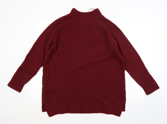 Womens UK Size L Papaya Red Pullover Jumper