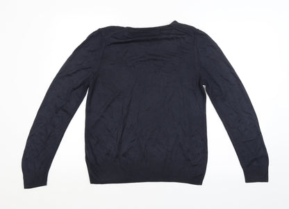Womens UK Size 12 M&S Blue Pullover Jumper