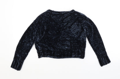 Miss E-vie Girls Blue   Pullover Jumper Size 7-8 Years