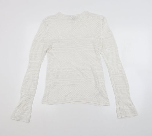 Womens UK Size 10 NEXT White Pullover Jumper