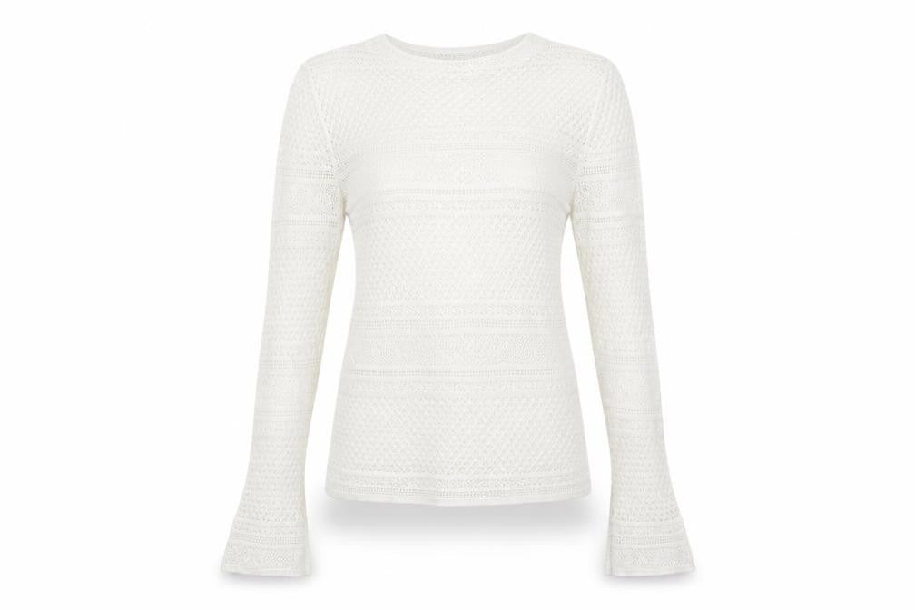 Womens UK Size 10 NEXT White Pullover Jumper