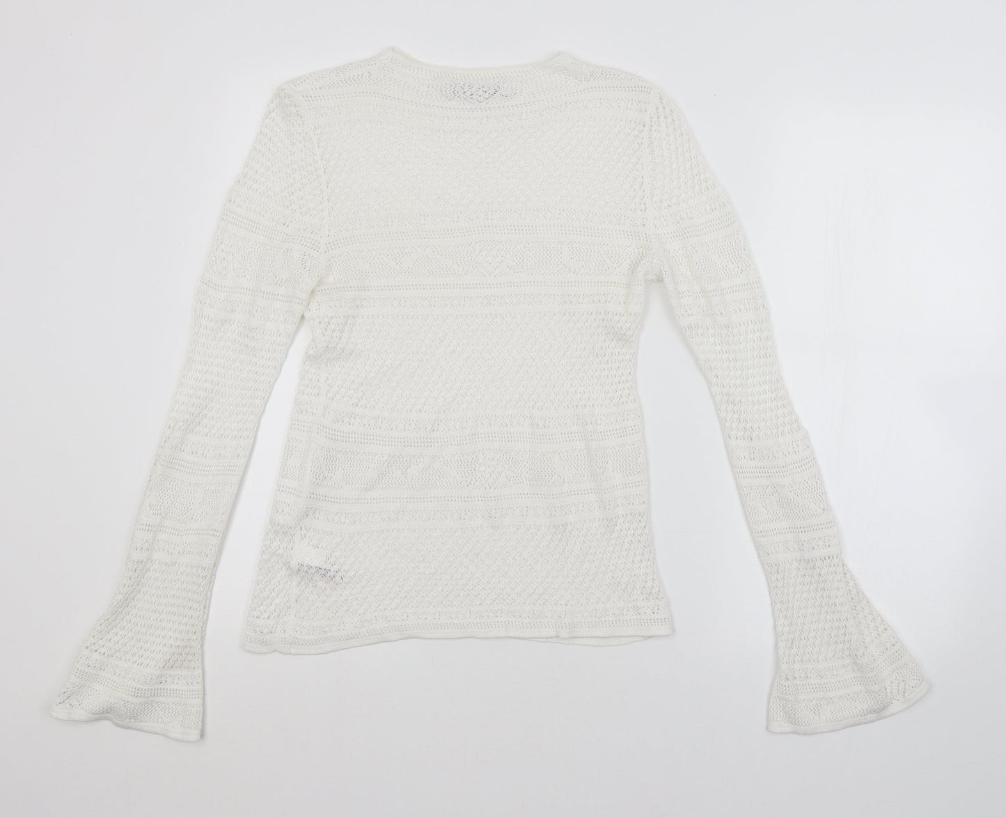 Womens UK Size 10 NEXT White Pullover Jumper