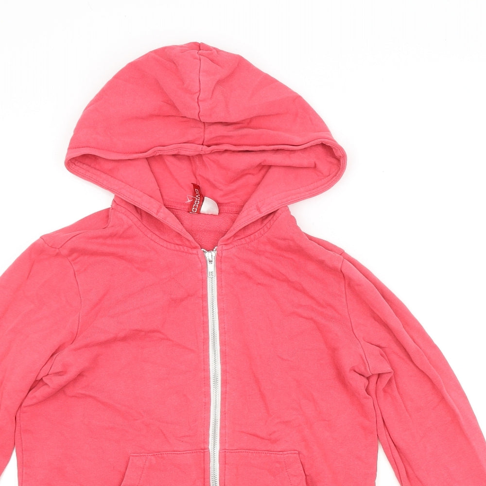 H&M Womens Pink   Full Zip Hoodie Size 10
