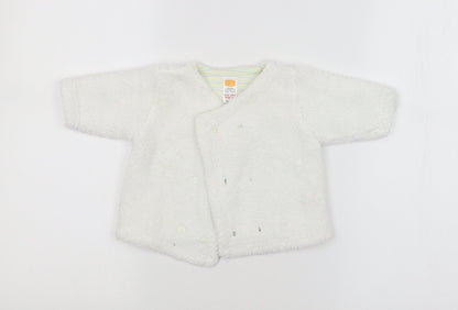MINIMODE Baby White   Cardigan Jumper Size 0-3 Months
