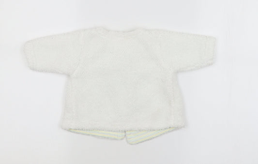 MINIMODE Baby White   Cardigan Jumper Size 0-3 Months
