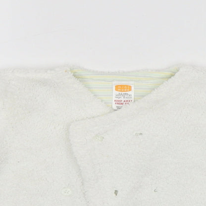 MINIMODE Baby White   Cardigan Jumper Size 0-3 Months