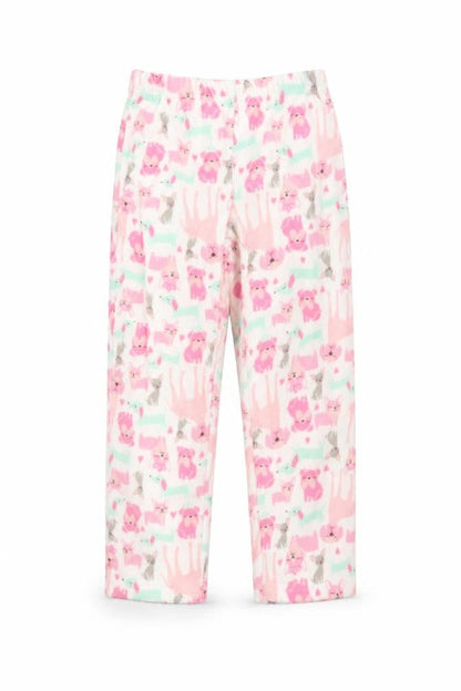 Preworn Girls Pink Animal Print   Pyjama Pants Size 5 Years