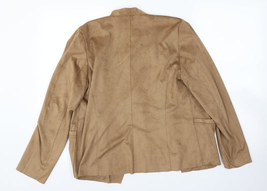 Suzanne Grae Womens Brown   Wrap Jumper Size M