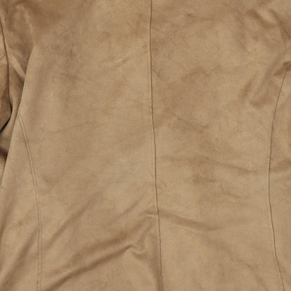 Suzanne Grae Womens Brown   Wrap Jumper Size M