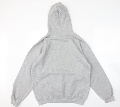 Mens UK Size M Gilden Grey Pullover Hoodie
