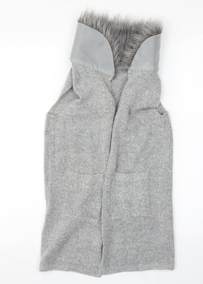 Primark Girls Grey   Wrap Jumper Size 8-9 Years