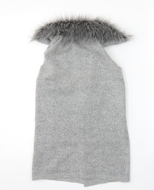 Primark Girls Grey   Wrap Jumper Size 8-9 Years