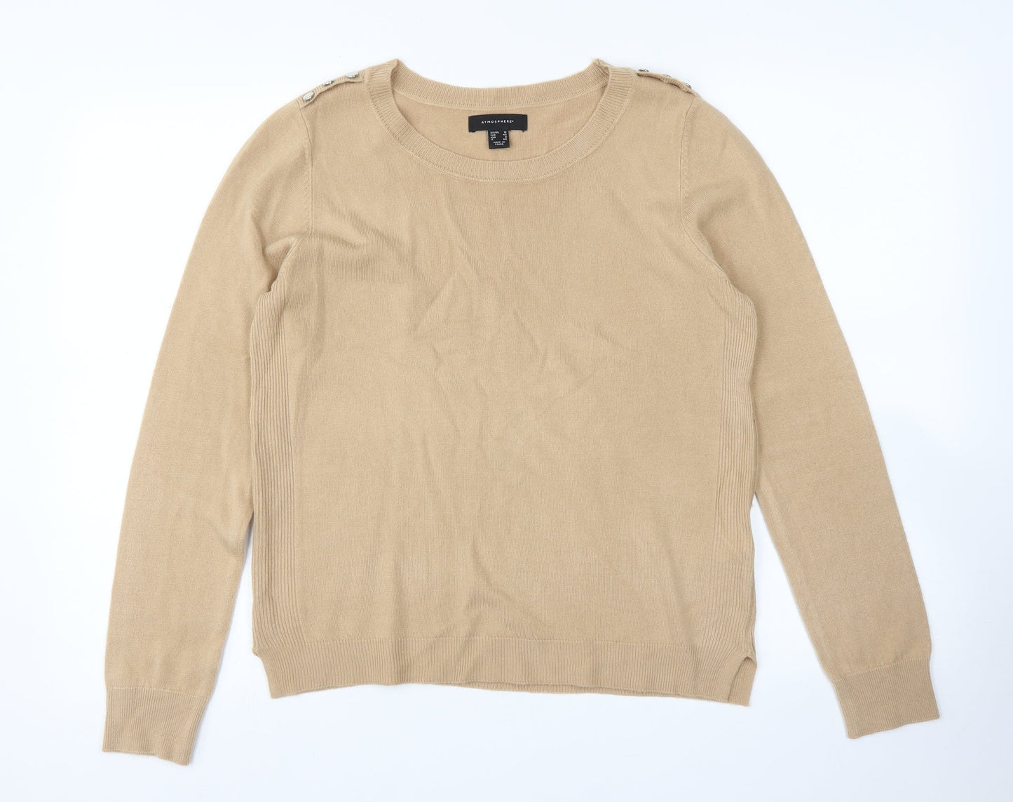 Womens UK Size 12 Atmosphere Brown Pullover Jumper