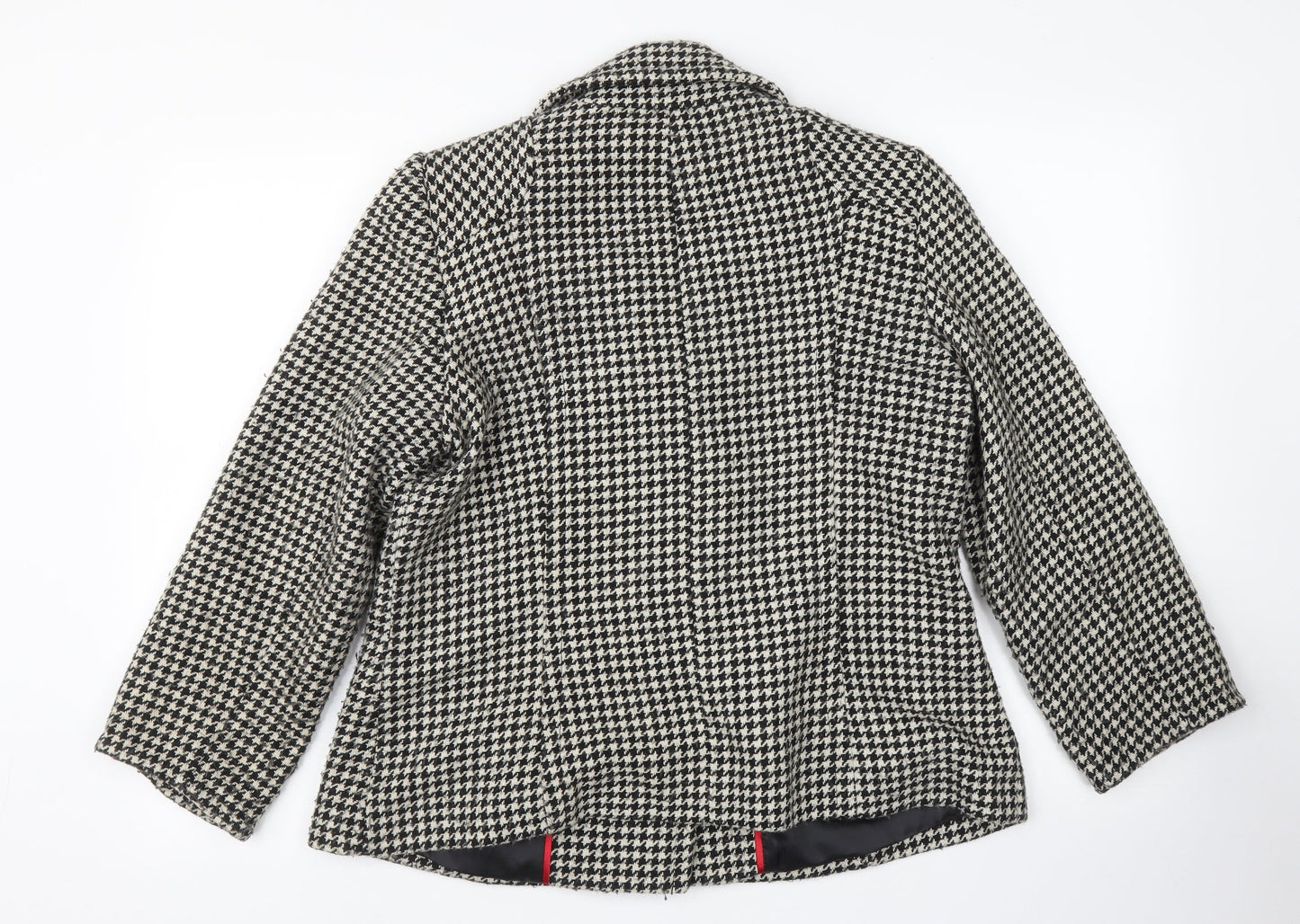 Klass Womens Multicoloured Houndstooth  Jacket Sport Coat Size 12