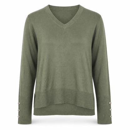 Womens UK Size XS Primark Green Pullover Jumper