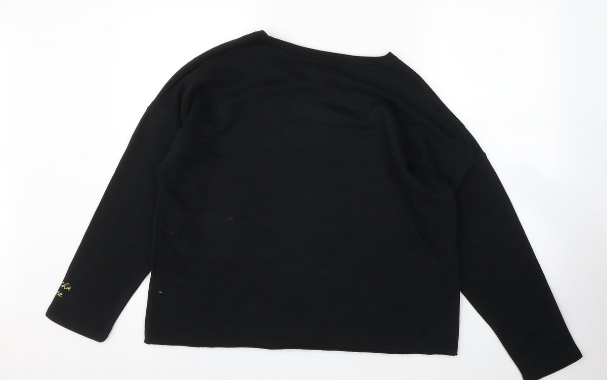 Martha & Bea Womens Black   Pullover Sweatshirt One Size