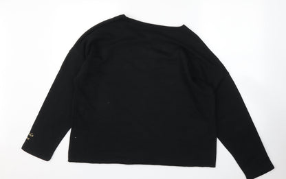 Martha & Bea Womens Black   Pullover Sweatshirt One Size