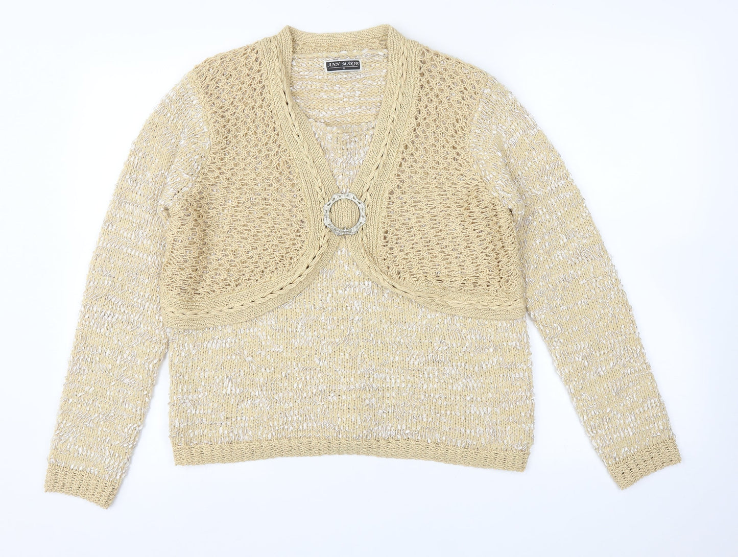 Womens UK Size S Ann Marie Gold Pullover Jumper