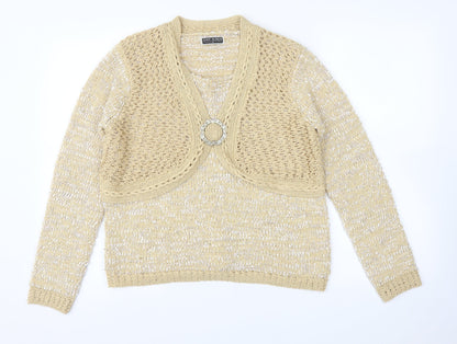 Womens UK Size S Ann Marie Gold Pullover Jumper