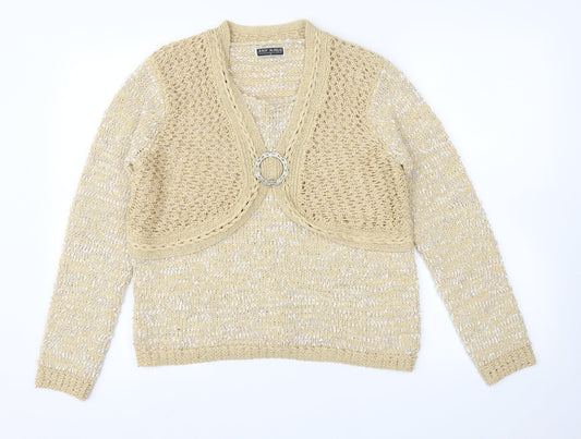 Womens UK Size S Ann Marie Gold Pullover Jumper