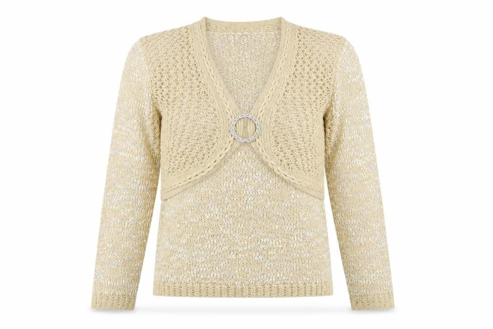 Womens UK Size S Ann Marie Gold Pullover Jumper