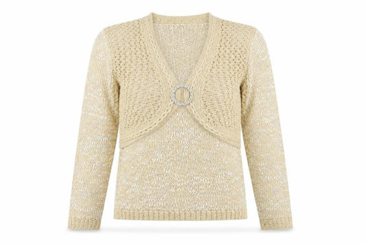Womens UK Size S Ann Marie Gold Pullover Jumper