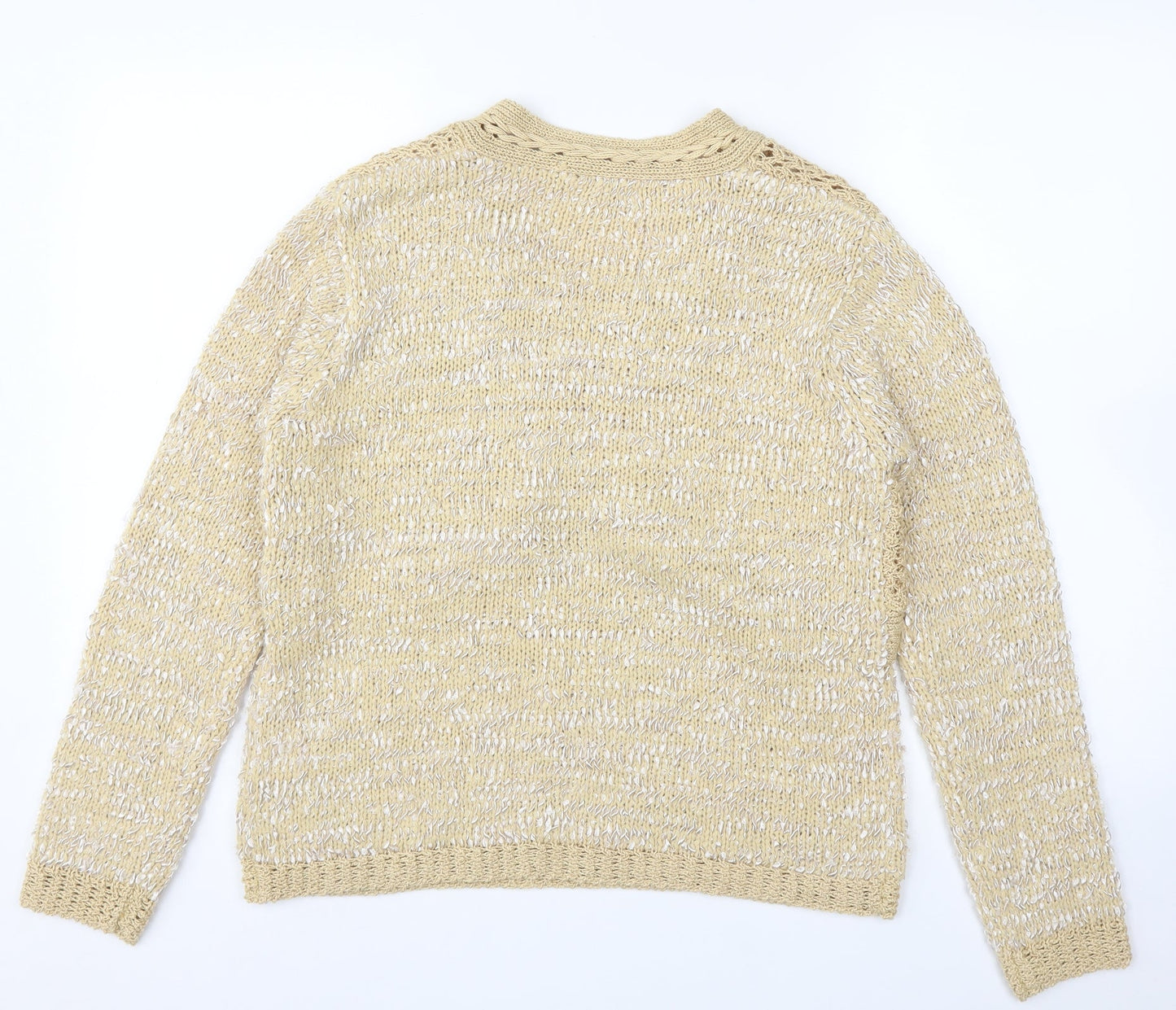 Womens UK Size S Ann Marie Gold Pullover Jumper