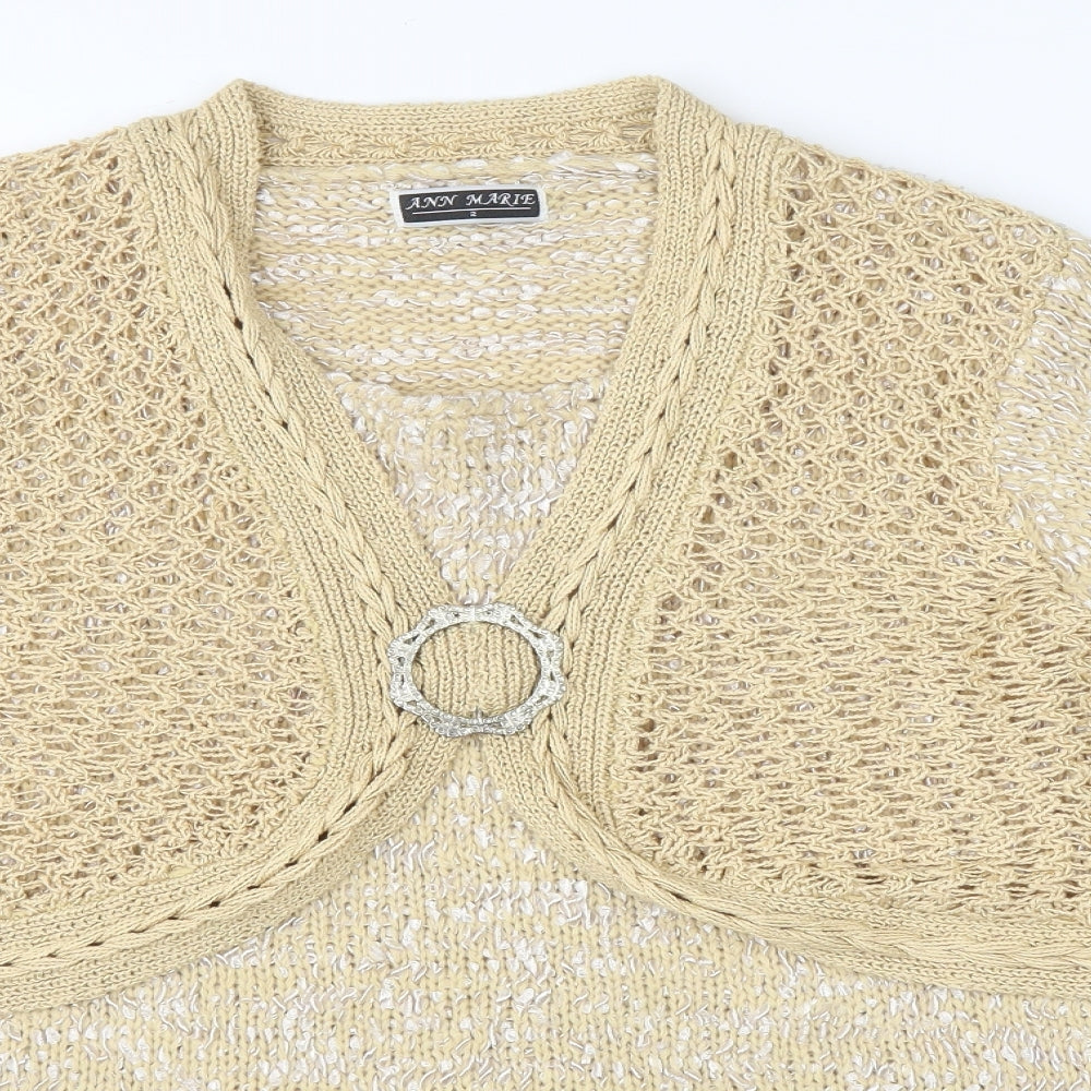 Womens UK Size S Ann Marie Gold Pullover Jumper