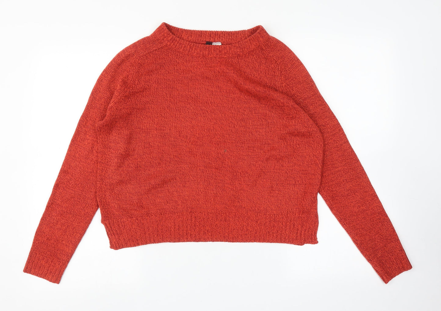 Womens UK Size S H&M Orange Pullover Jumper