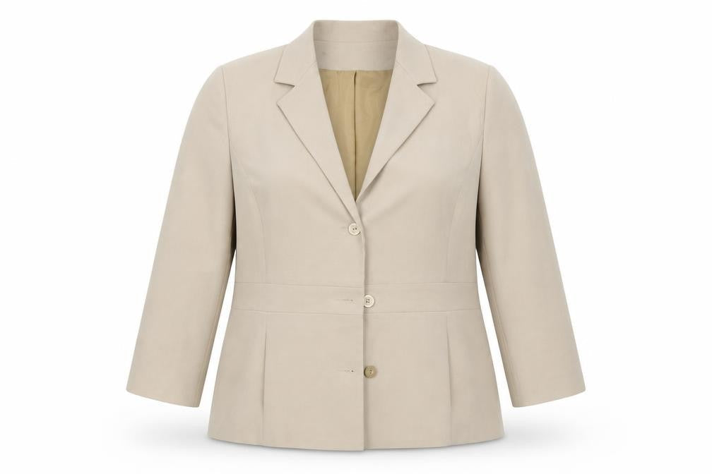 Womens UK Size 18 EWM Regular Beige Suit Jacket