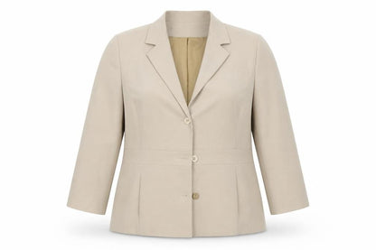 Womens UK Size 18 EWM Regular Beige Suit Jacket
