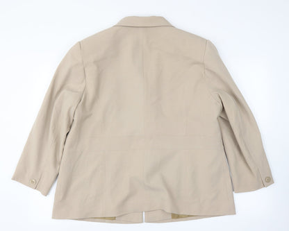 EWM Womens Beige   Jacket Suit Jacket Size 18