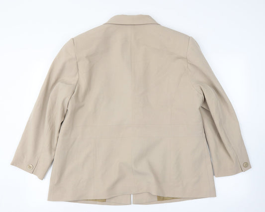 EWM Womens Beige   Jacket Suit Jacket Size 18