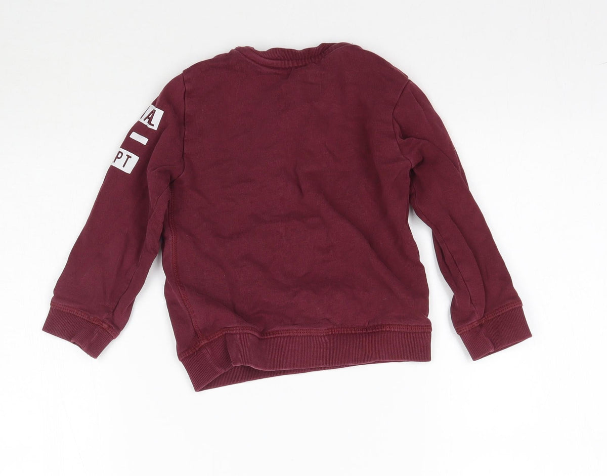 Mothercare Boys Red   Pullover Sweatshirt Size 2-3 Years