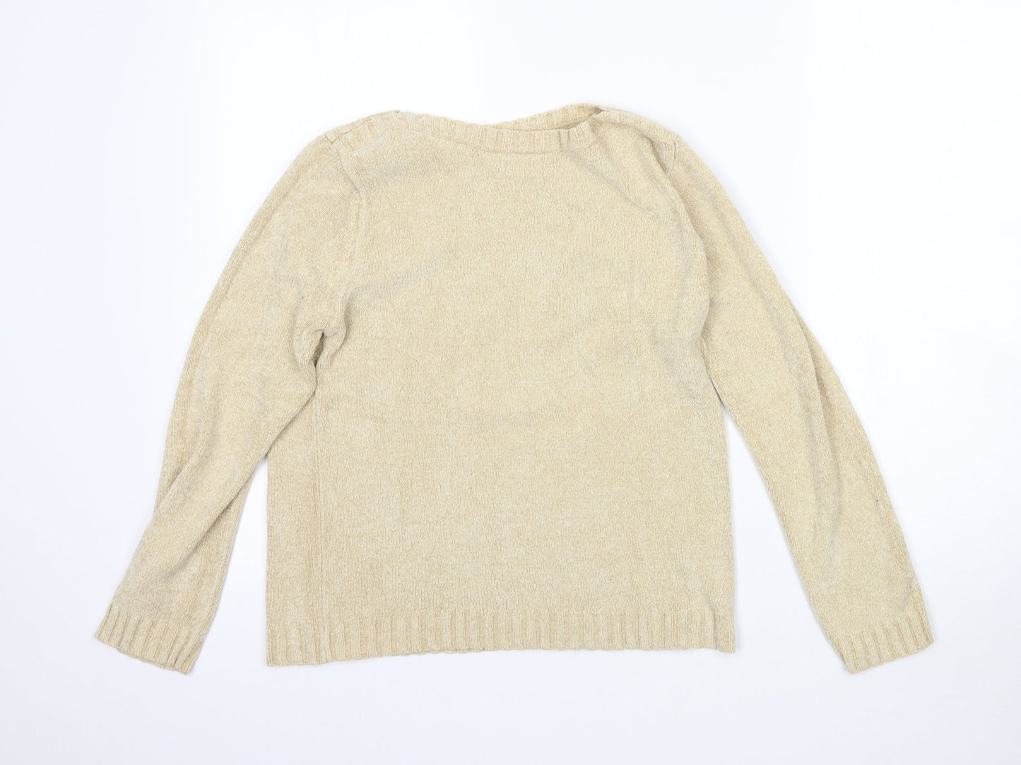 Womens UK Size 12 Marks and Spencer Beige Pullover Jumper