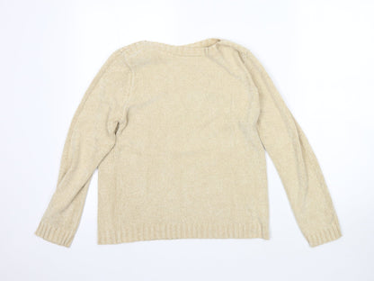 Womens UK Size 12 Marks and Spencer Beige Pullover Jumper