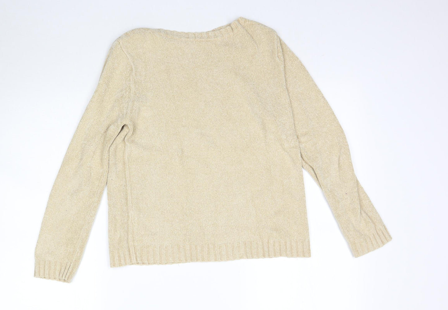 Womens UK Size 12 Marks and Spencer Beige Pullover Jumper