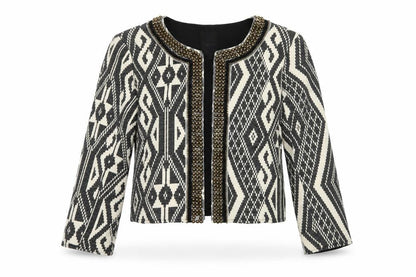 B. Young Womens Multicoloured Argyle/Diamond  Jacket Suit Jacket Size 10