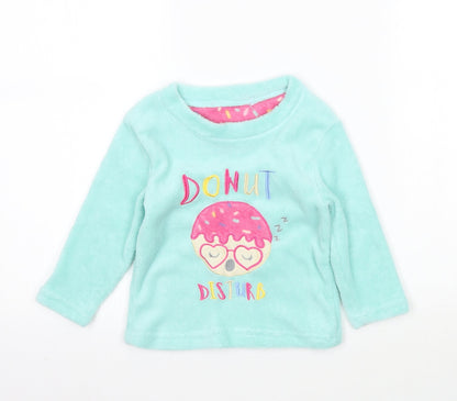 Just like you Girls Grey   Top Pyjama Top Size 2-3 Years  - Fluffy Donut