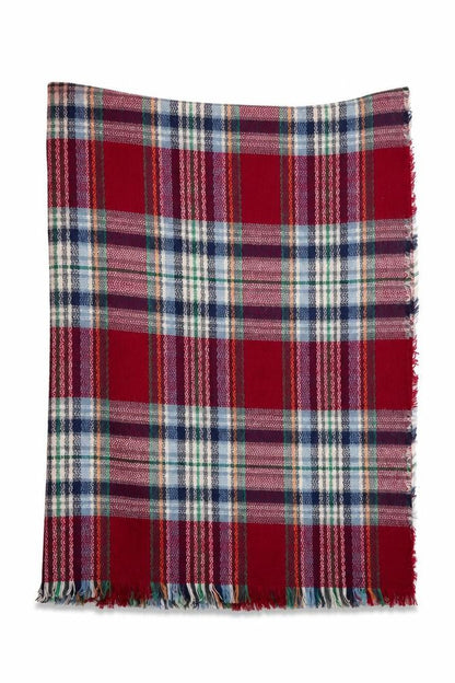Preworn Womens Red Check   Shawl/Wrap