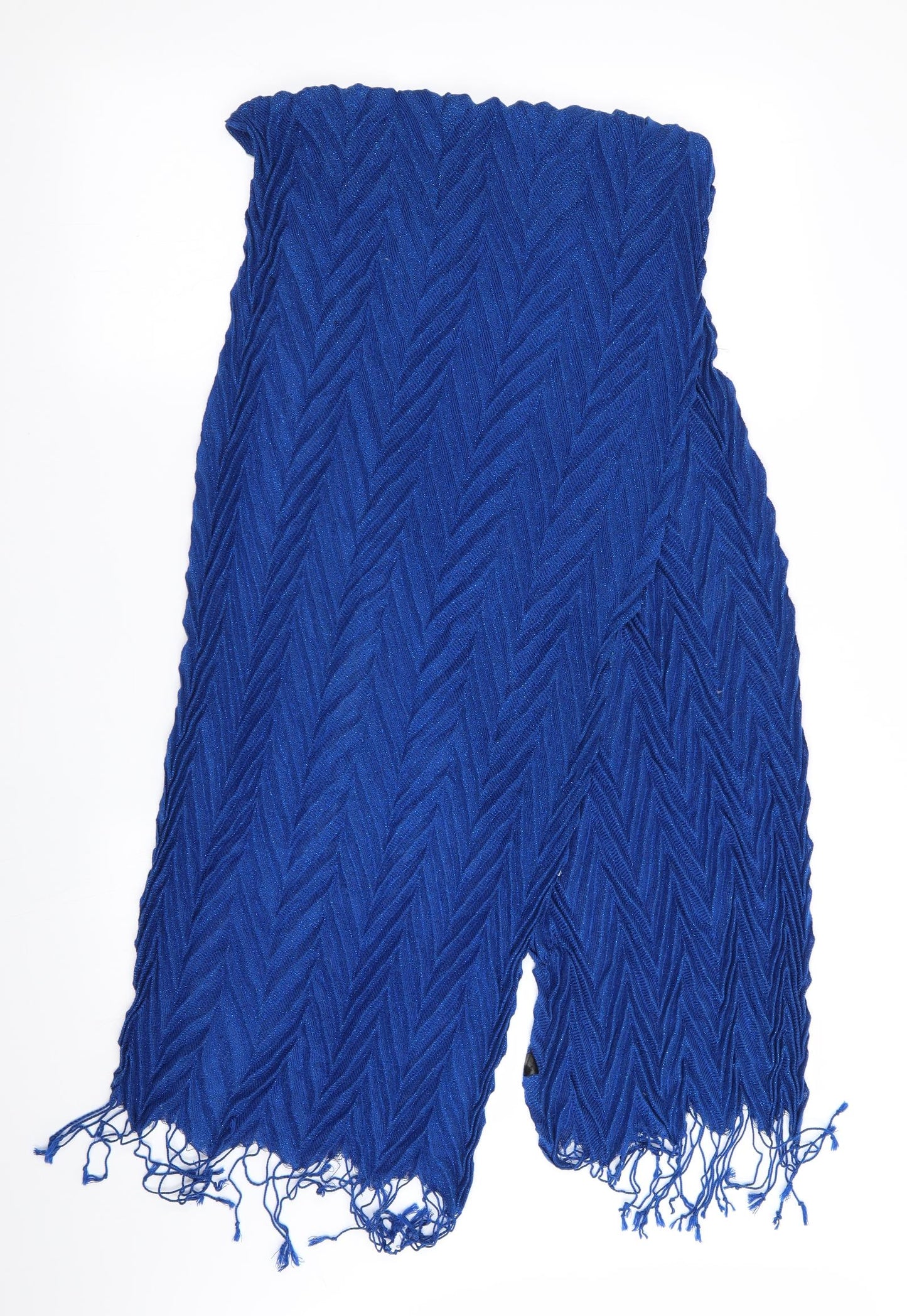 Preworn Womens Blue    Scarf   - Subtle glitter effect
