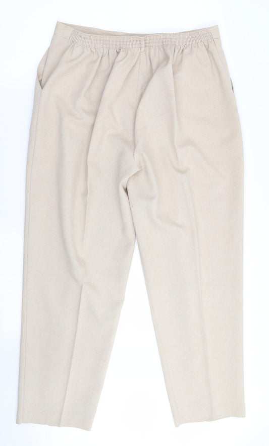 Classics Womens Beige   Trousers  Size 18 L27 in - Back Elastication