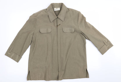 Frankenwalder Womens Green   Jacket  Size 12  - 3/4 sleeves