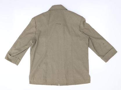 Frankenwalder Womens Green   Jacket  Size 12  - 3/4 sleeves