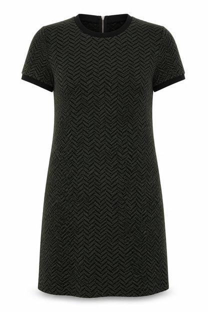 Papaya Womens Green Herringbone  A-Line  Size 12  - Back Zip